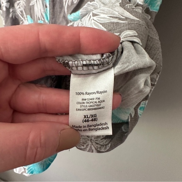 George tropical print short sleeve button down - Picture 4 of 5